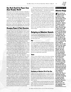 Page from Murphy's World RPG